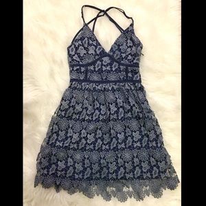 Abercrombie Navy Lace Dress
